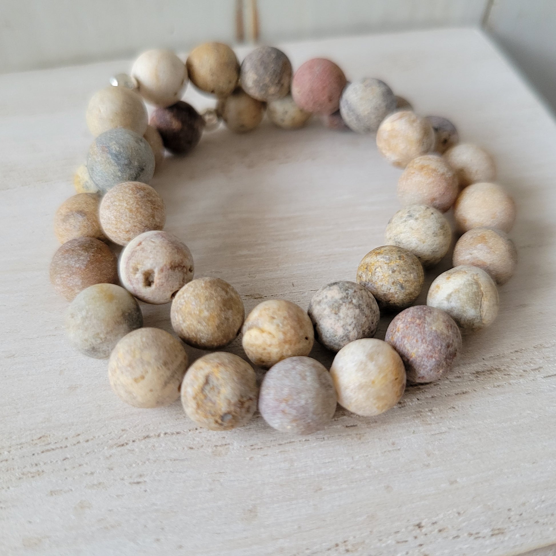 Neutral Natural Stone Bead Bracelets - 1 Bracelet