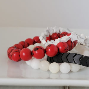 Boy's Natural Stone Bead Bracelets - 1 Add On Bracelet - Multiple Color Choices