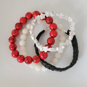 Boy's Natural Stone Bead Bracelets - 1 Add On Bracelet - Multiple Color Choices