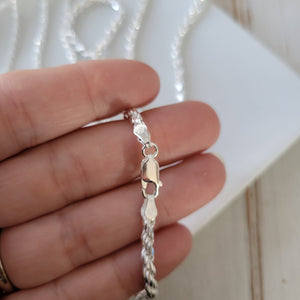 Children's Silver Cuban Chain Necklace (Boys) - Sterling Silver