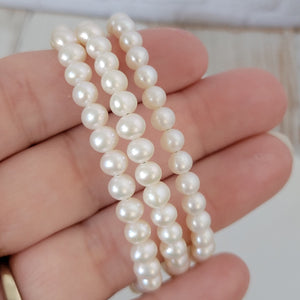 AAA Freshwater Pearl Baby Bracelet - Sterling Silver or Gold Clasp