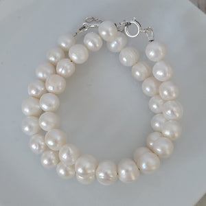 Large Freshwater Pearl Layering Bracelet - 8-10mm