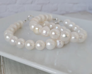 Large Freshwater Pearl Layering Bracelet - 8-10mm