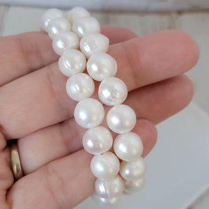 Large Freshwater Pearl Layering Bracelet - 8-10mm