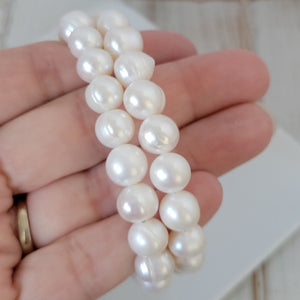 Large Freshwater Pearl Layering Bracelet - 8-10mm