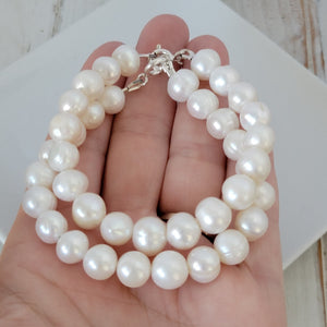 Large Freshwater Pearl Layering Bracelet - 8-10mm