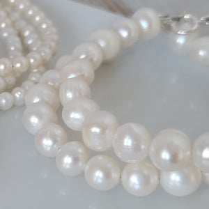 Large Freshwater Pearl Layering Bracelet - 8-10mm