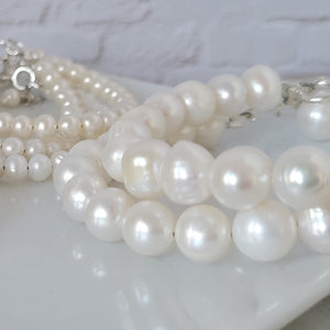 Large Freshwater Pearl Layering Bracelet - 8-10mm