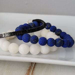 Boy's Natural Stone Bead Bracelets - 1 Add On Bracelet - Multiple Color Choices