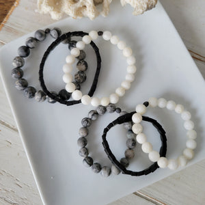 Boy's Natural Stone Bead Bracelets - 1 Add On Bracelet - Multiple Color Choices