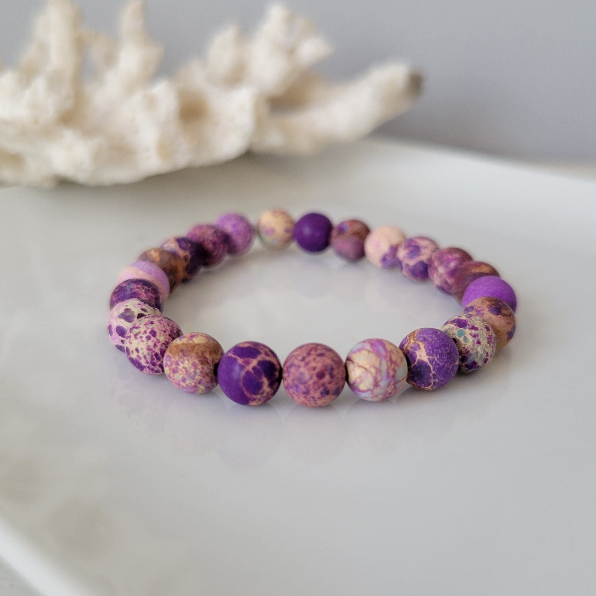 Girl's Natural Stone Bead Bracelets - 1 Add On Bracelet - Multiple Color Choices