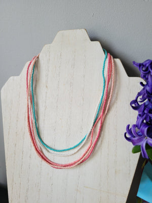 Seed Bead Layering Necklaces - Multiple Colors Available