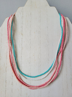 Seed Bead Layering Necklaces - Multiple Colors Available