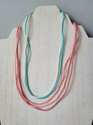 Seed Bead Layering Necklaces - Multiple Colors Available