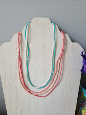 Seed Bead Layering Necklaces - Multiple Colors Available