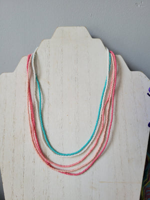 Seed Bead Layering Necklaces - Multiple Colors Available