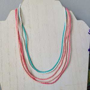 Seed Bead Layering Necklaces - Multiple Colors Available