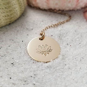 Custom Small Initial Necklace - 1/2 Inch - Sterling, Gold or Rose Gold