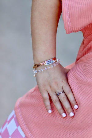 Babies Custom Cuff Bracelet - Sterling, Gold, or Rose Gold