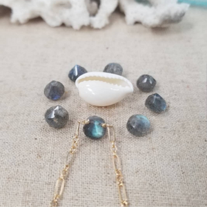 Natural Labradorite Necklace - Sterling or Gold