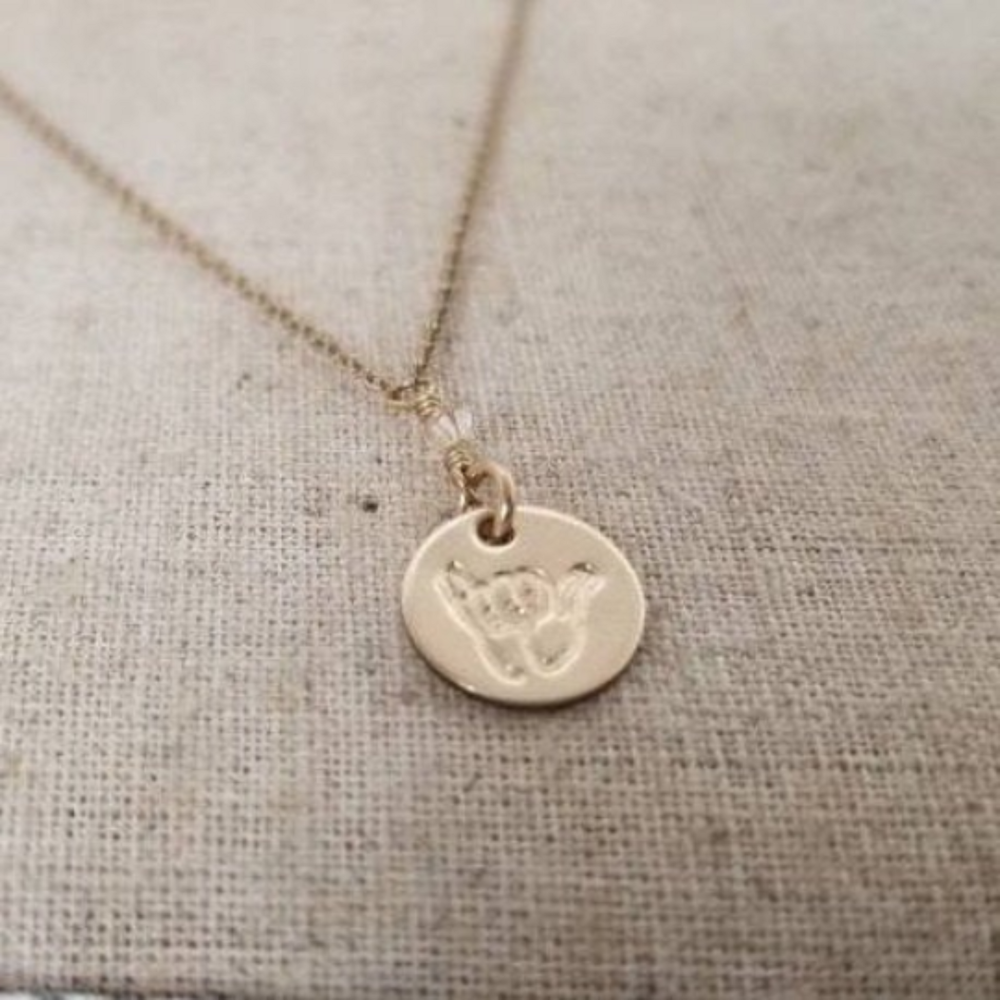 Shaka Hang Loose Hand Gesture Necklace - Sterling, Gold or Rose Gold