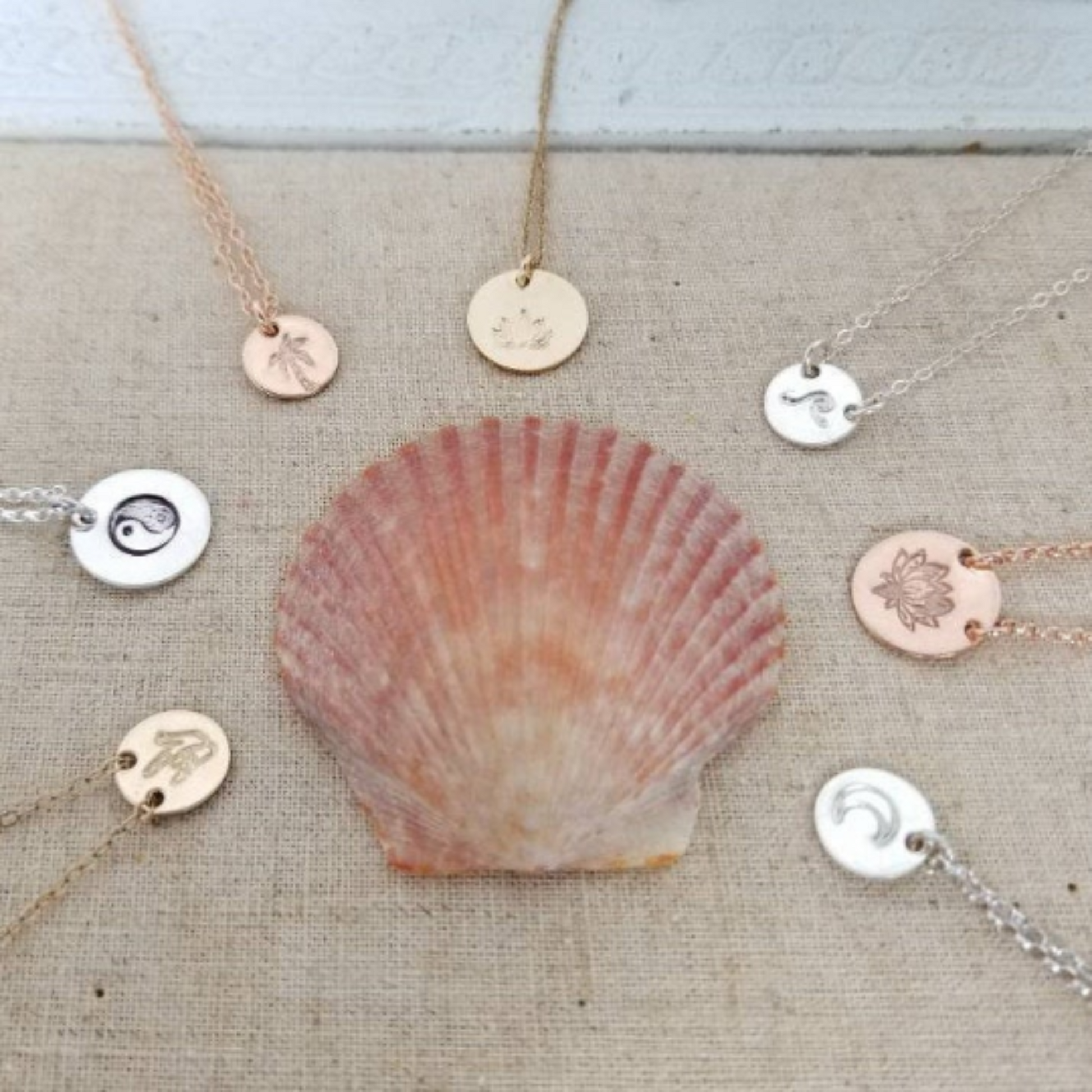 Shaka Hang Loose Hand Gesture Necklace - Sterling, Gold or Rose Gold