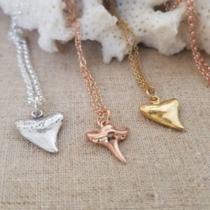 Dainty Shark Tooth Layering Necklace - Sterling, Gold or Rose Gold