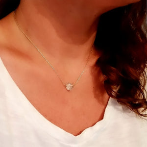 Herkimer Diamond Quartz Layering Necklace - Sterling or Gold