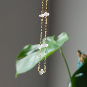 Multi Mini Herkimer Diamond Necklace - Sterling, Gold or Rose Gold
