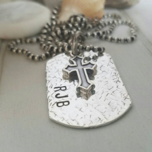Custom Dog Tag Necklace - Sterling Silver