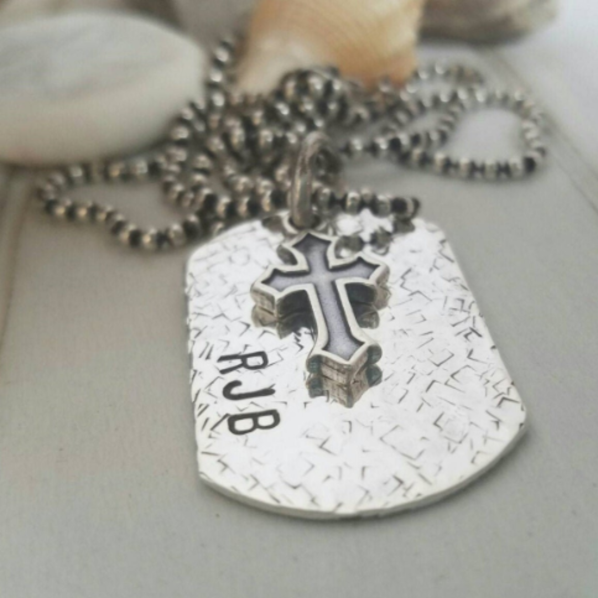 Children's Custom Dog Tag Necklace - Sterling Silver
