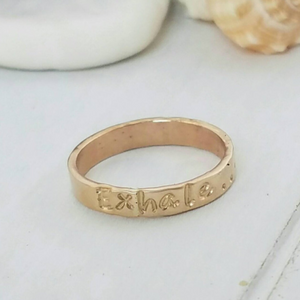 3mm Gold Name Ring - 14kt Gold Filled