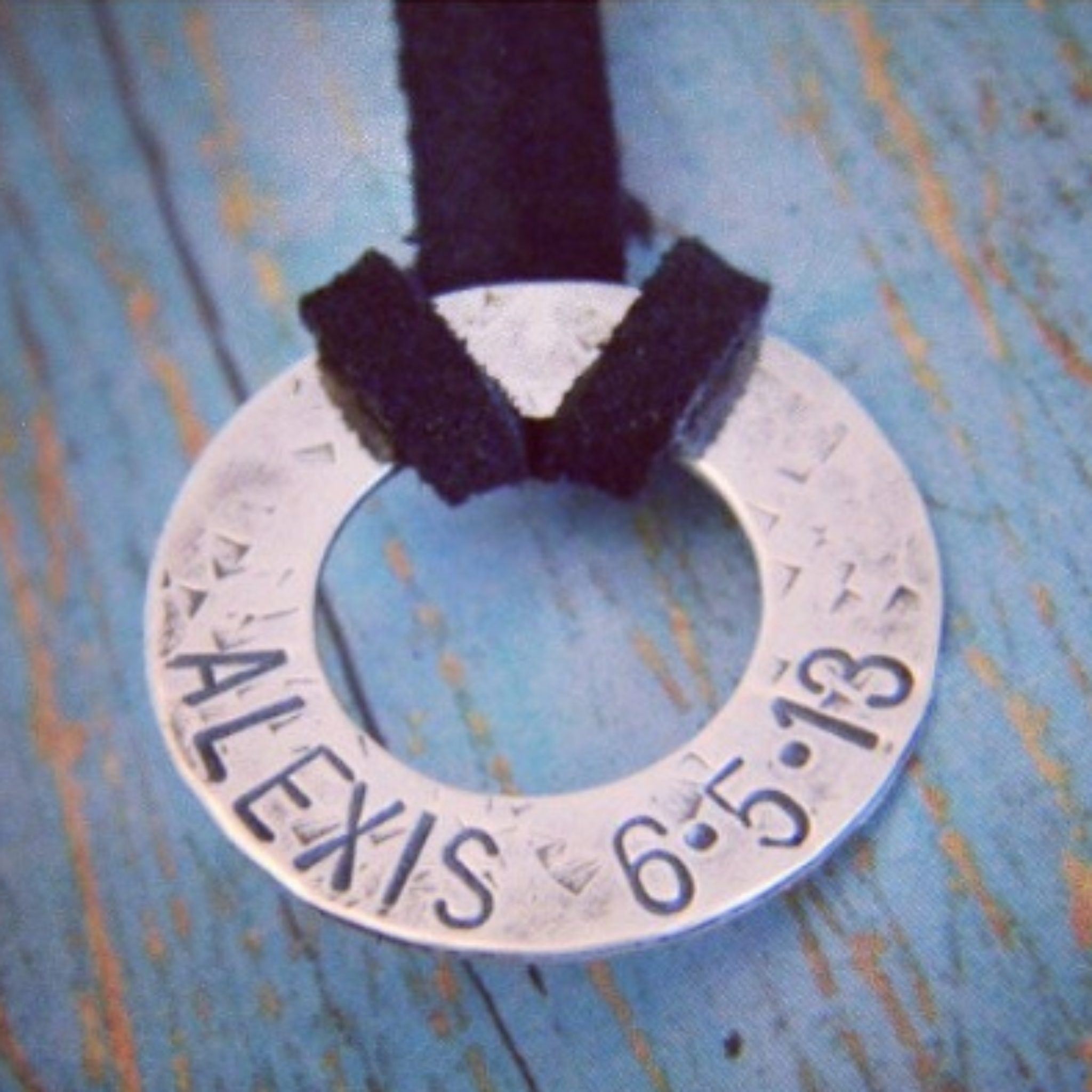 Men's Personalized Washer Necklace - Sterling Silver - Daddy Necklace
