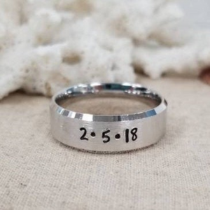 Men's Personalized Ring - Sterling Silver