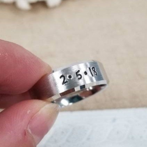 Men's Personalized Ring - Sterling Silver