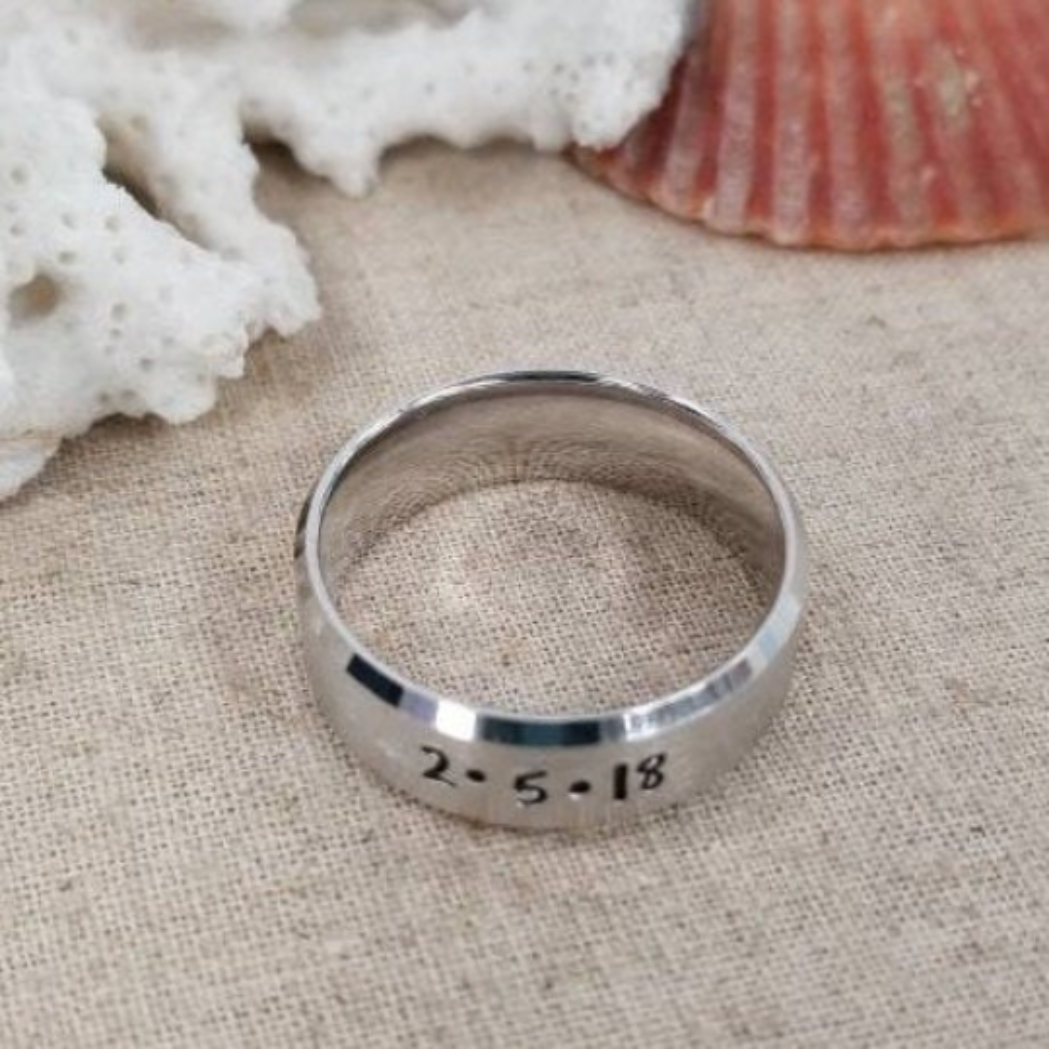 Men's Personalized Ring - Sterling Silver
