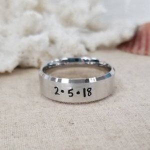 Men's Personalized Ring - Sterling Silver