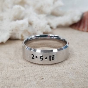 Men's Personalized Ring - Sterling Silver
