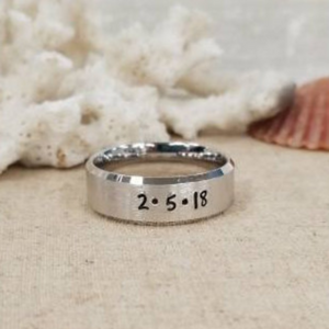 Men's Personalized Ring - Sterling Silver