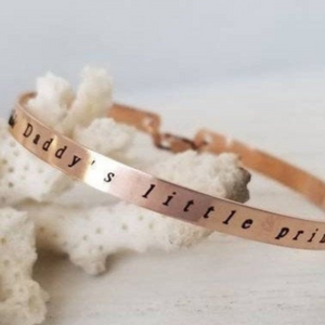 Babies Custom Cuff Bracelet - Sterling, Gold, or Rose Gold