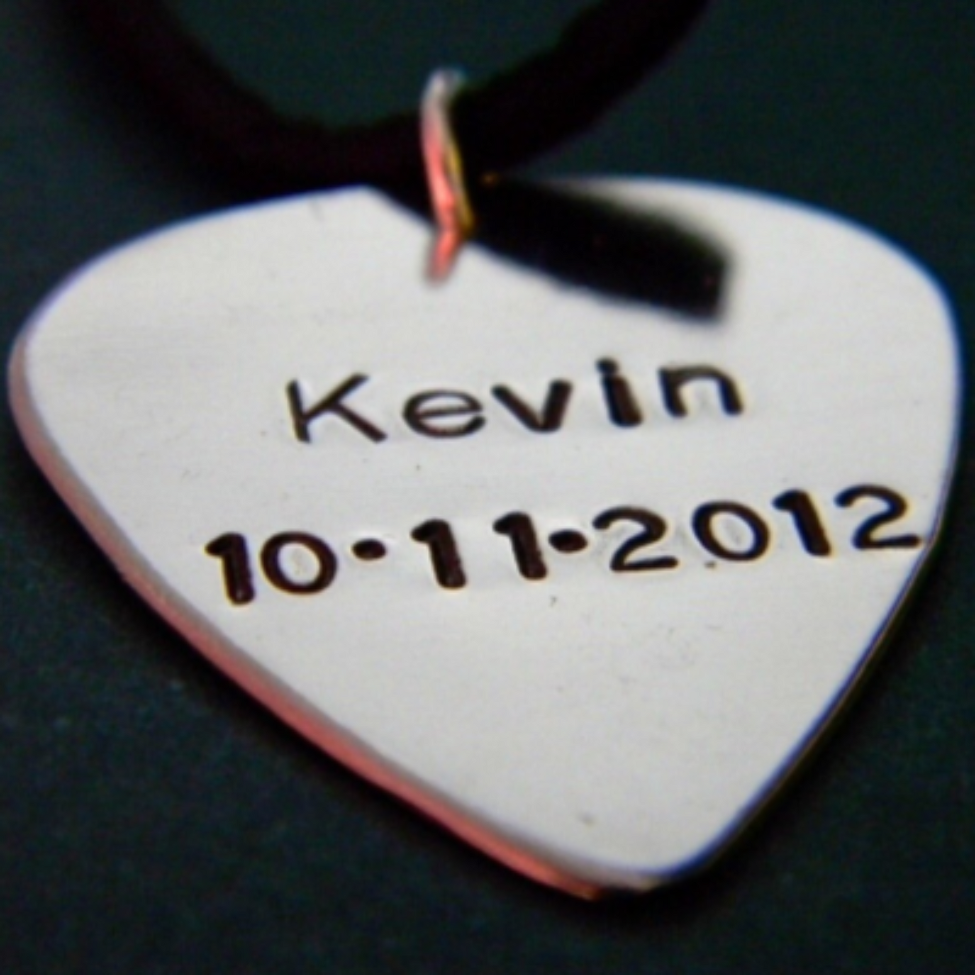Custom Guitar Pick Necklace - Sterling Silver