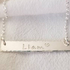 Sterling Silver Name Bar Necklace