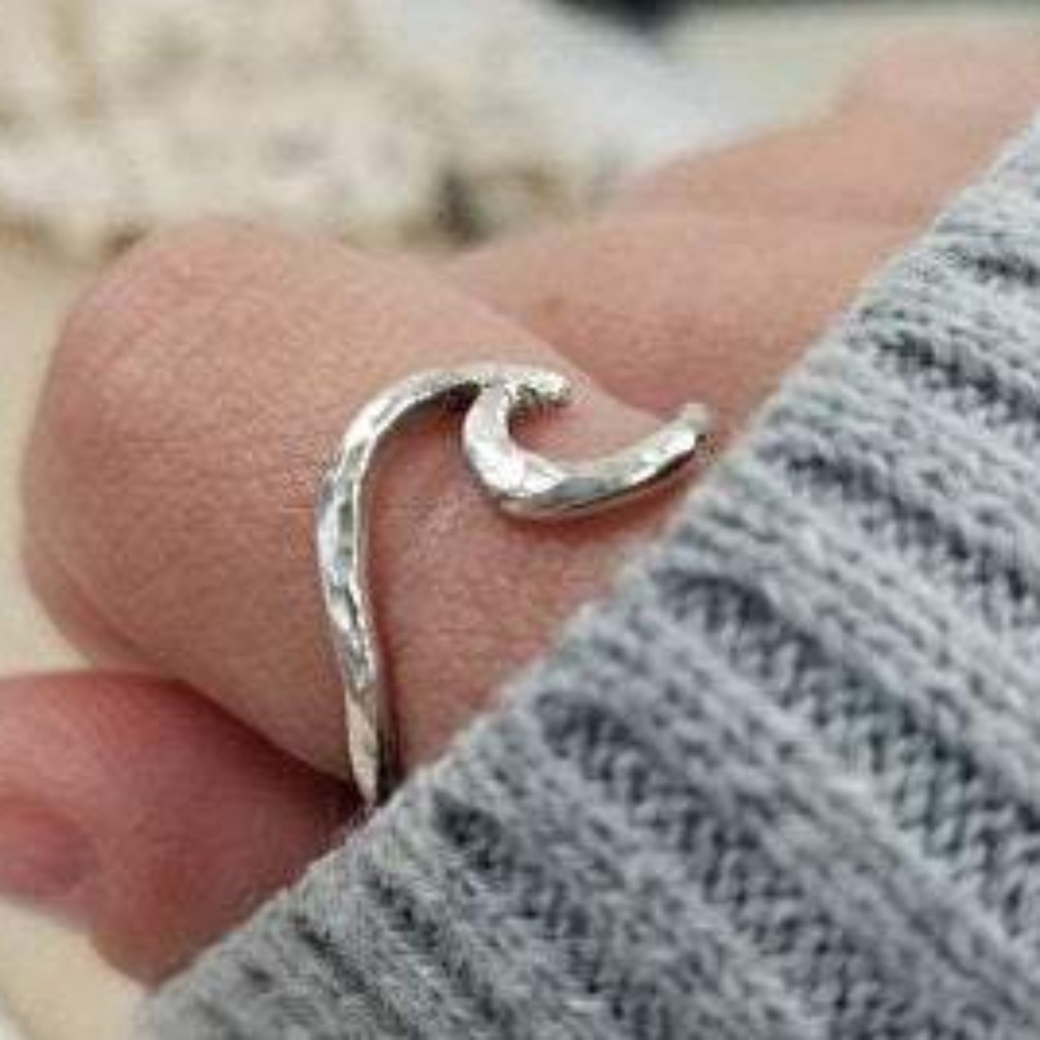 One Of A Kind Large Sterling Silver Wave Ring