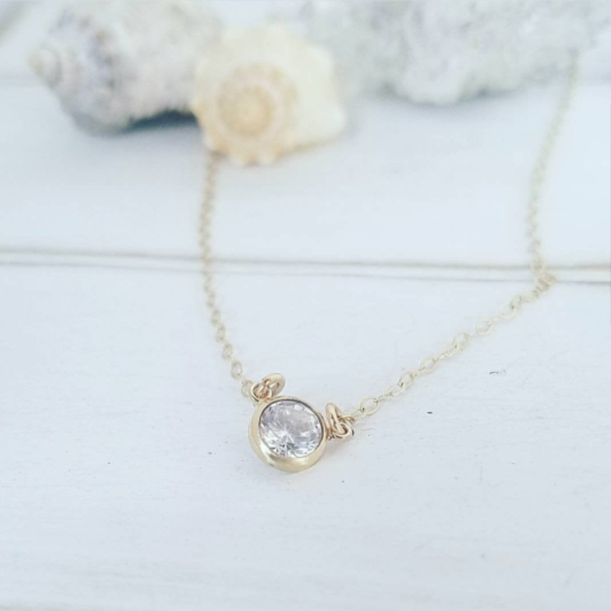 Lariat Crystal Drop Necklace - Y Necklace - Sterling or Gold